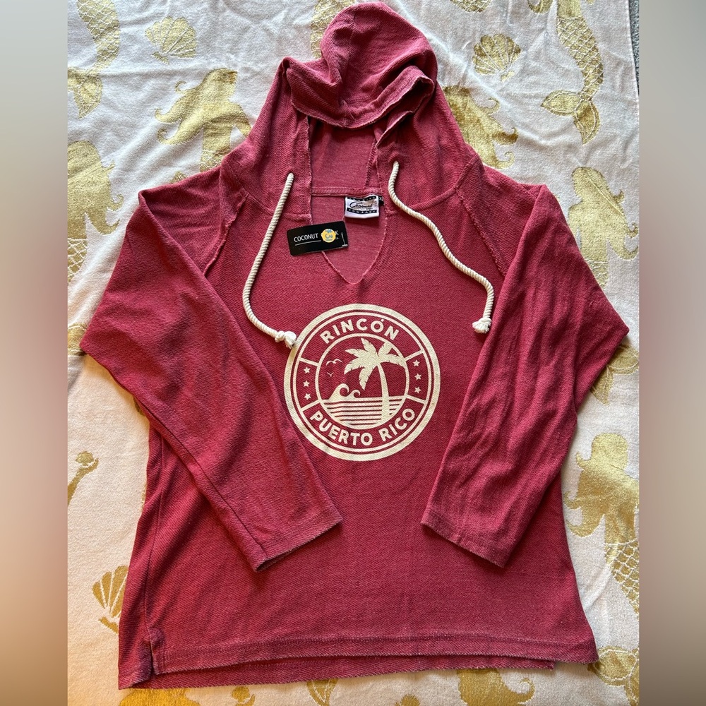 Women’s Coconut Creek “Rincon Puerto Rico” Hooded Pullover - Red - size XL